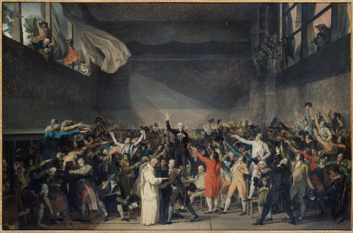 La Liberté guidant le peuple, Eugène Delacroix, 1830 — le drapeau tricolore y occupe le centre